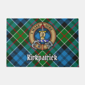 Clan Kirkpatrick Wappen über Tartan Fußmatte (Vorderseite)