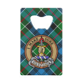 Clan Kirkpatrick Wappen über Tartan Geldbeutel Flaschenöffner (Vorderseite)