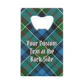 Clan Kirkpatrick Wappen über Tartan Geldbeutel Flaschenöffner (Rückseite)