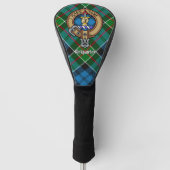 Clan Kirkpatrick Wappen über Tartan Golf Headcover (Vorderseite)