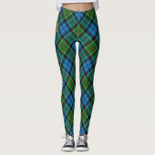 Clan Kirkpatrick Wappen über Tartan Leggings (Vorderseite)