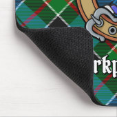 Clan Kirkpatrick Wappen über Tartan Mousepad (Ecke)