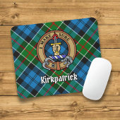 Clan Kirkpatrick Wappen über Tartan Mousepad