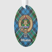 Clan Kirkpatrick Wappen über Tartan Ornament (Vorderseite)
