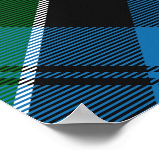 Clan Kirkpatrick Wappen über Tartan Poster (Ecke)