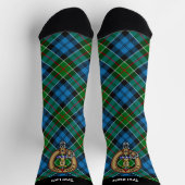 Clan Kirkpatrick Wappen über Tartan Socken (Oben)