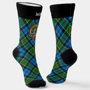 Clan Kirkpatrick Wappen über Tartan Socken