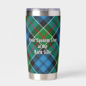 Clan Kirkpatrick Wappen über Tartan Thermobecher (Rückseite)