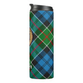 Clan Kirkpatrick Wappen über Tartan Thermosbecher (Nach rechts gedreht)