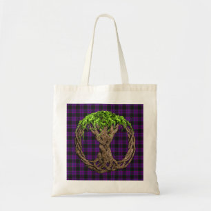 Clan Laird Tartan und keltischer Lebensbaum Tragetasche