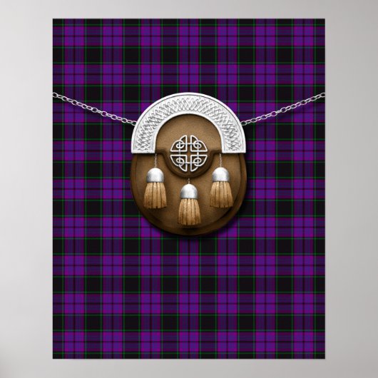 Clan Laird Tartan und Sporran Poster (Vorne)