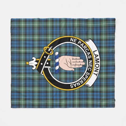 Clan Lamont Ancient Tartan Kariert Fleecedecke (Vorderseite (Horizontal))