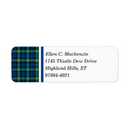 Clan Lamont Bright Blue und Green Scottish Tartan
