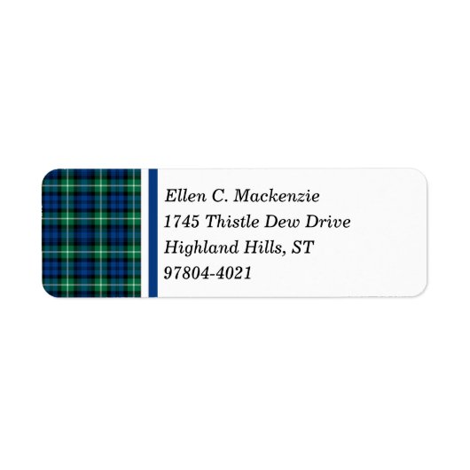 Clan Lamont Bright Blue und Green Scottish Tartan (Vorne)