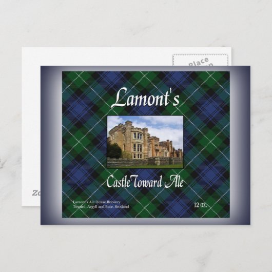 Clan Lamont Castle Toward Ale Postkarte (Vorne/Hinten)