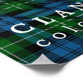 Clan Lamont Colors of Scotland Tartan Poster (Ecke)