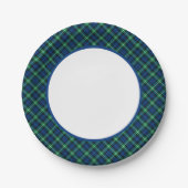 Clan Lamont Tartan Border Pappteller (Vorderseite)