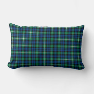 Clan Lamont Tartan Royal Blue und Green Kariert Lendenkissen