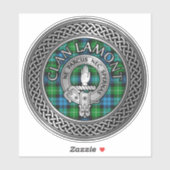 Clan Lamont Wappen & Tartan Knot Aufkleber (Blatt)