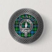 Clan Lamont Wappen & Tartan Knot Button (Vorderseite)