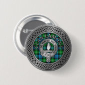 Clan Lamont Wappen & Tartan Knot Button (Vorne & Hinten)