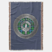 Clan Lamont Wappen & Tartan Knot Decke (Vorderseite Vertikal)