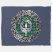 Clan Lamont Wappen & Tartan Knot Fleecedecke (Vorderseite (Horizontal))
