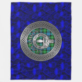 Clan Lamont Wappen & Tartan Knot Fleecedecke (Vorderseite)