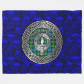 Clan Lamont Wappen & Tartan Knot Fleecedecke (Vorderseite (Horizontal))