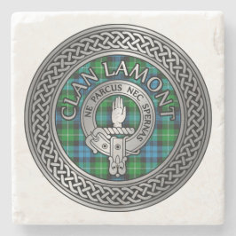 Clan Lamont Wappen & Tartan Knot Steinuntersetzer