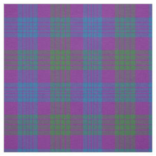 Clan Lang Tartan Lila, Green und Blue Kariert Stoff