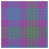 Clan Lang Tartan Lila, grün und blau Kariert Stoff (Nahaufnahme)