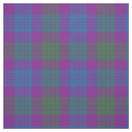 Clan Lang Tartan Lila, grün und blau Kariert Stoff