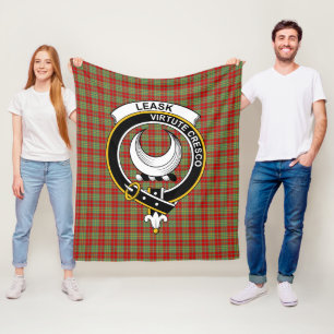 Clan leask Modern Tartan Kariert Fleecedecke