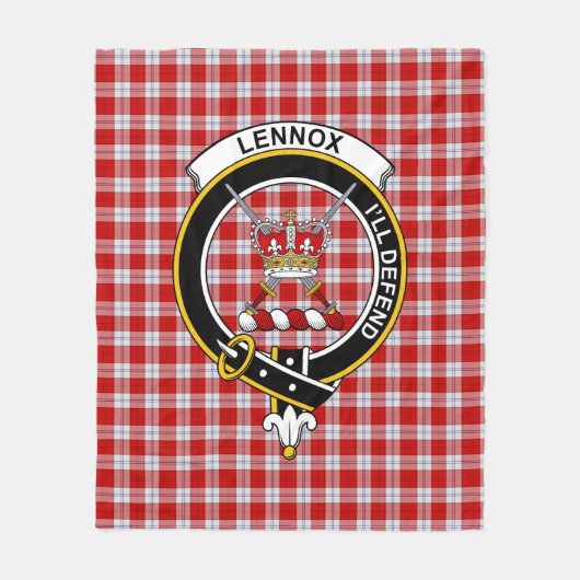 Clan Lennox Dress (Lennox Kincaid) Tartan Kariert Fleecedecke (Vorderseite)