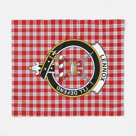 Clan Lennox Dress (Lennox Kincaid) Tartan Kariert Fleecedecke (Vorderseite (Horizontal))