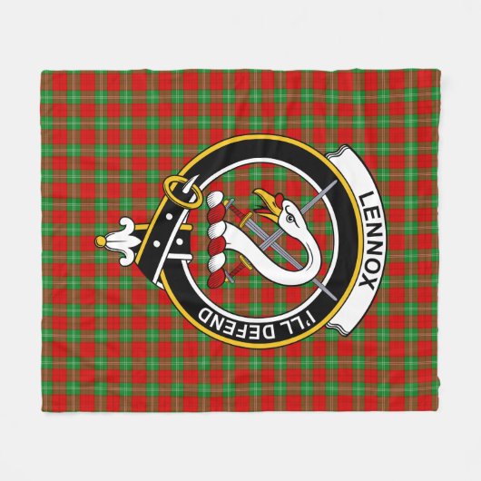 Clan Lennox Tartan Kariert Fleecedecke (Vorderseite (Horizontal))