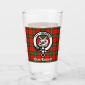 Clan Lennox Wappen Abzeichen & Tartan Glas (Rückseite)