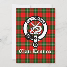 Clan Lennox Wappen Abzeichen & Tartan Gruß Karte