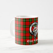Clan Lennox Wappen Abzeichen & Tartan Kaffeetasse (Vorderseite Links)