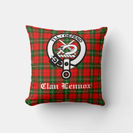 Clan Lennox Wappen Abzeichen & Tartan Kissen