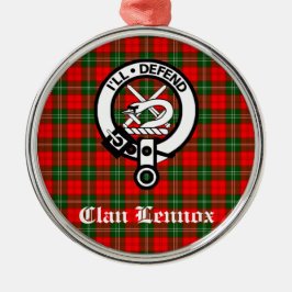 Clan Lennox Wappen Abzeichen & Tartan Ornament Aus Metall