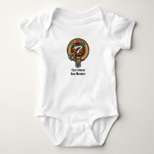 Clan Lennox Wappen über Tartan Baby Strampler