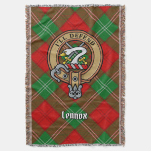 Clan Lennox-Wappen über Tartan Decke