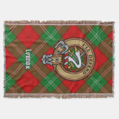 Clan Lennox-Wappen über Tartan Decke (Vorderseite)