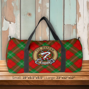 Clan Lennox-Wappen über Tartan Duffle Bag