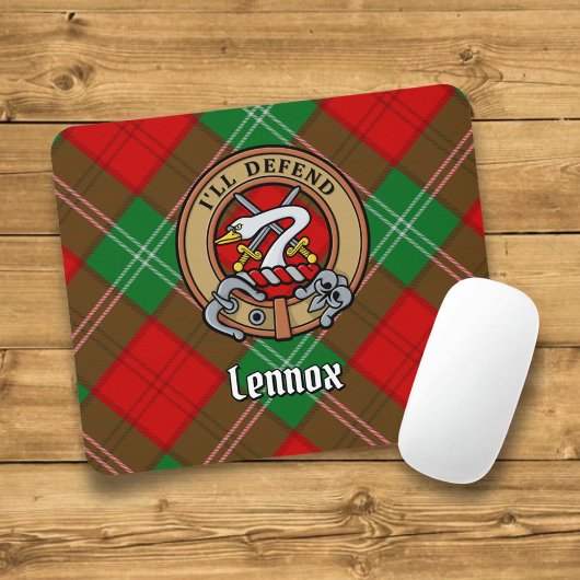 Clan Lennox Wappen über Tartan Mouse Pad Mousepad
