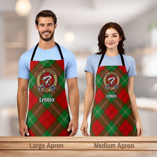 Clan Lennox Wappen über Tartan Schürze