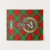 Clan Lennox Wappen über Tartan Tapestry Wandteppich (Vorderseite (Horizontal))