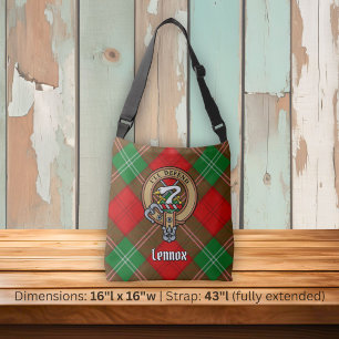 Clan Lennox-Wappen über Tartan Tragetaschen Mit Langen Trägern